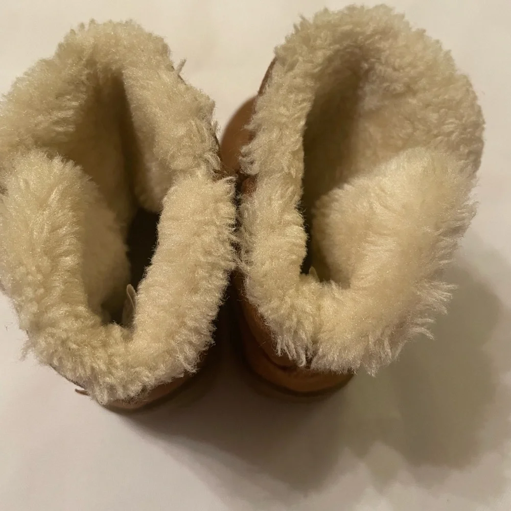 Set of Kids Brown Boots, Pink Bunny Shoes, & Silver Slippers,‎ Size 3